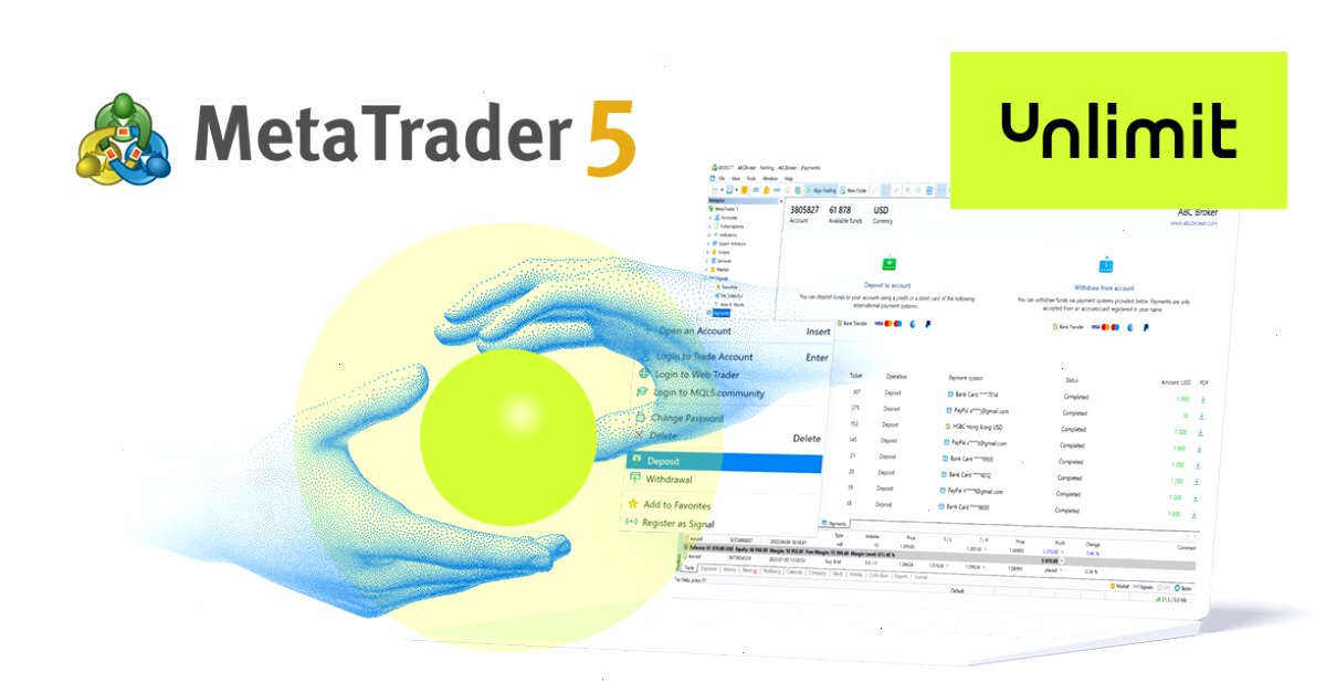 MetaTrader 5内置支付功能添加新提供商 - Unlimit